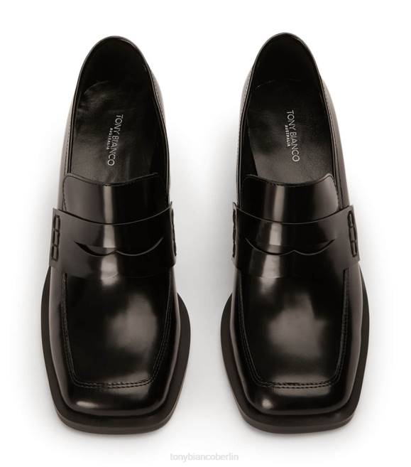 Slipper mit Absatz| de Tony Bianco Frauen Lomax Freizeitschuhe Schwarz hochglänzend 4624362